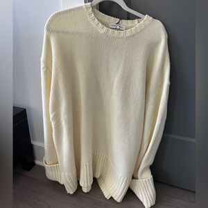 WeWoreWhat Oversized Cream Mock Neck Sweater M/L